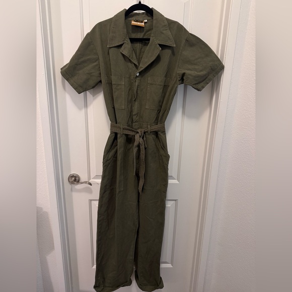 Big Bud Press Pants - Big Bud Press Short Sleeve Jumpsuit in Green